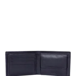 Kara Black Solid Leather Bi-Fold Wallet image 3