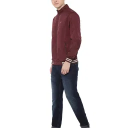 Allen Solly Maroon Full Sleeves High Neck Jacket image 3