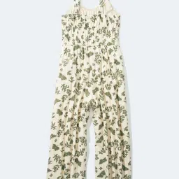 American Eagle Outfitters Beige & Green Printed Jumpsuit image 4