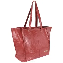 Bagsy Malone Red Textured Large Tote Handbag image 4
