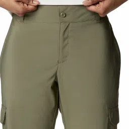 Columbia Olive Polyester Regular Fit Capris image 4