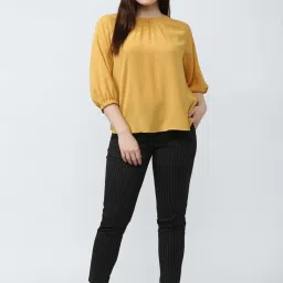 Van Heusen Yellow Regular Fit Top image 4