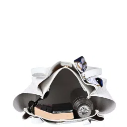 Bagsy Malone White Textured Medium Tote Handbag image 4