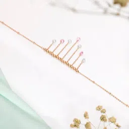 Zavya 92.5 Sterling Silver Anklet for Women in Rose Gold-Plating-picture-22