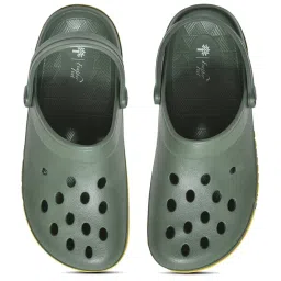 Woodland Men's Olive Back Strap Clogs image 4