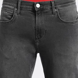 Lee Bruce Charcoal Skinny Fit Lightly Washed Jeans image 4