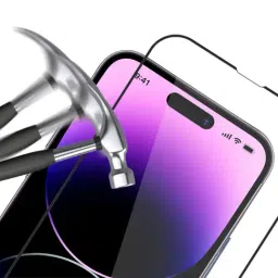 GRIPP 0.3mm Ultimate 3D Tempered Glass Screen Protector for iPhone 14 Pro (6.1") - Black image 3