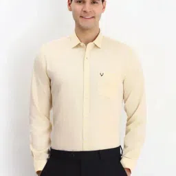 Allen Solly Beige Cotton Slim Fit Shirt-picture-41