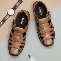 Duke Men's Tan Fisherman Sandals-image-21