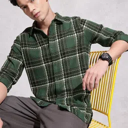 WROGN Checked Pure Cotton Casual Shirt-picture-36