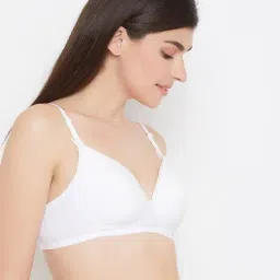 Clovia White Non Wired Padded Maternity Bra image 3