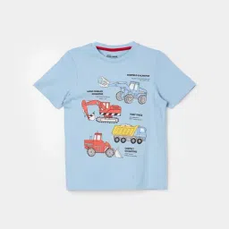 Fame Forever by Lifestyle Kids Powder Blue Cotton Printed Tee-picture-14