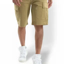 celio Celio* Khaki Regular Fit Cargo Shorts-picture-18