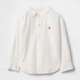 GAP Boys White Blended Solid Shirt-picture-18