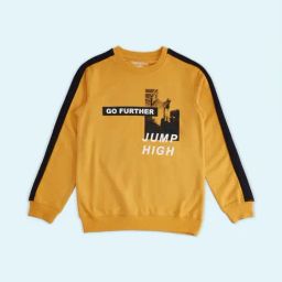 Pantaloons Junior Yellow Cotton Printed Full Sleeves Sweatshirt-picture-10