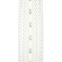 Fabindia Home Sameera Printed Teal Cotton Long Door Curtain (9ft) image 2