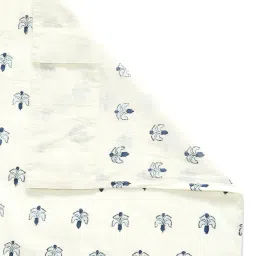 Fabindia Home Sameera Printed Teal Cotton Long Door Curtain (9ft) image 4