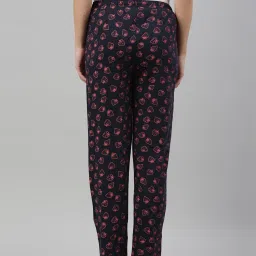 Kryptic Blue & Black Printed Pure Cotton Elasticated Waist Band Regular Fit Pyjamas - Pack of 2 image 2