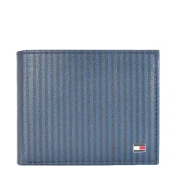Tommy Hilfiger Dominic Blue & Black Casual Leather Bi-Fold Wallet for Men image 1