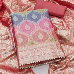 KALINI Organza Unstitched Dress Material-picture-34