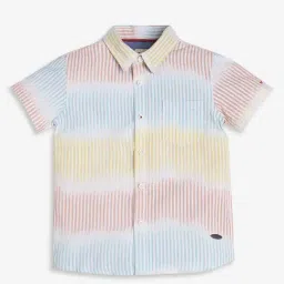 Ed-a-Mamma Boys Multicolor Cotton Striped Shirt-image-16