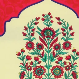 SEJ by Nisha Gupta Red Single Floral Square Cushion Covers image 4