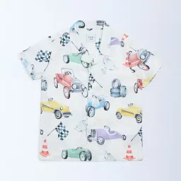 HOP Kids by Westside Off-White Printed Shirt-image-21