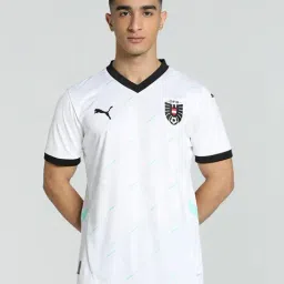 Puma White Regular Fit Printed Austria Football 2024 Away Jersey-image-30