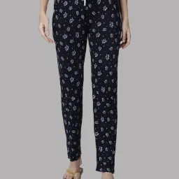 Kryptic Navy & Green Printed Pure Cotton Elasticated Waist Band Regular Fit Pyjamas - Pack of 2 image 3