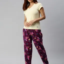 Kryptic Blue & Purple Printed Pure Cotton Elasticated Waist Band Regular Fit Pyjamas - Pack of 2 image 4