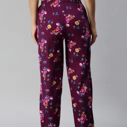 Kryptic Blue & Purple Printed Pure Cotton Elasticated Waist Band Regular Fit Pyjamas - Pack of 2 image 2