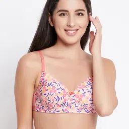 Clovia Pink Printed Full Coverage Padded T-Shirt Bra-picture-25