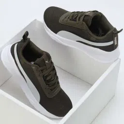 Puma Kids Flexrate Black & Olive Casual Sneakers-image-97