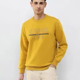 U.S. Polo Assn. Yellow Cotton Regular Fit Embroidered Sweatshirt-picture-15