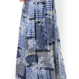 Belle Fille Blue Printed Skirt image 1