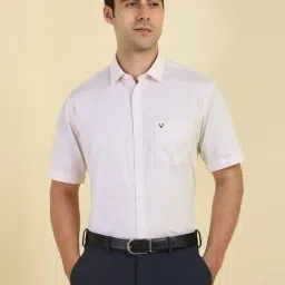Allen Solly White Cotton Slim Fit Printed Shirt-picture-24