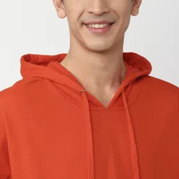 Forever 21 Orange Cotton Regular Fit Hooded SweatShirt image 4