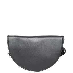 Bad Habit Black Textured Medium Sling Handbag image 3