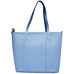 Global Desi Blue Solid Large Tote Handbag image 3