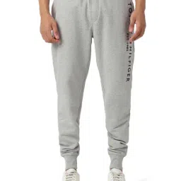 Tommy Hilfiger Light Grey Heather Logo Regular Fit Joggers-image-64
