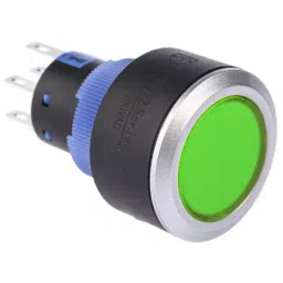 RS PRO Illuminated Push Button Switch Momentary 22.2 mm DPDT Green LED 250 V AC, 1758921-picture-23