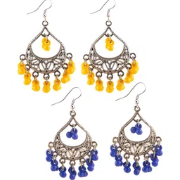 Creative Frogs Pack Of 2 Oxidized Teardrop Shaped Drop Earrings-picture-51