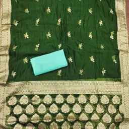 SAINOOR Floral Printed Beads Work Organza Unstitched Dress Material image 2