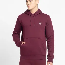 Adidas Originals Essentials Wine Regular Fit Hooded Sweatshirt-picture-13