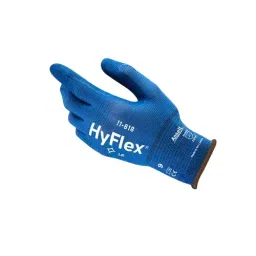 Ansell HyFlex 11-818 Multi Purpose Gloves Knitwrist Cuff Foam Nitrile Blue Size 11 (Pack of 144 Pair)-picture-19