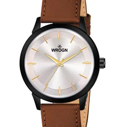 WROGN Men Leather Straps Reset Time Analogue Watch HOBWRG0440 image 2