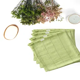 Doctor Towels Banana Double Cloth Face Towel Pack of 4 - Candy Green (S) image 1