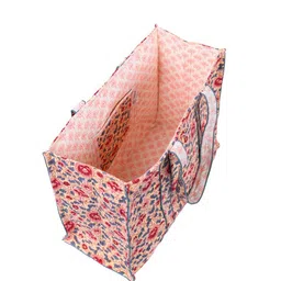 Block N Style Women Floral Printed Shopper Quilted Tote Bag image 2