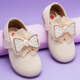 Mine Sole Bow Detailed Ballerinas - Gold image 1