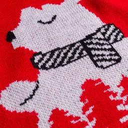 Mark & Mia Knit Full Sleeves Pullover Sweater with Bear Design - Red image 3